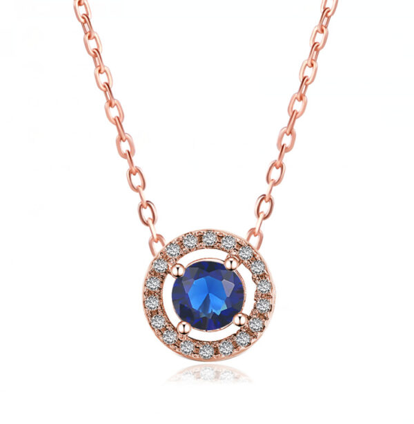 Women's Stylish Round Zircon Pendant Clavicle Chain - Image 10