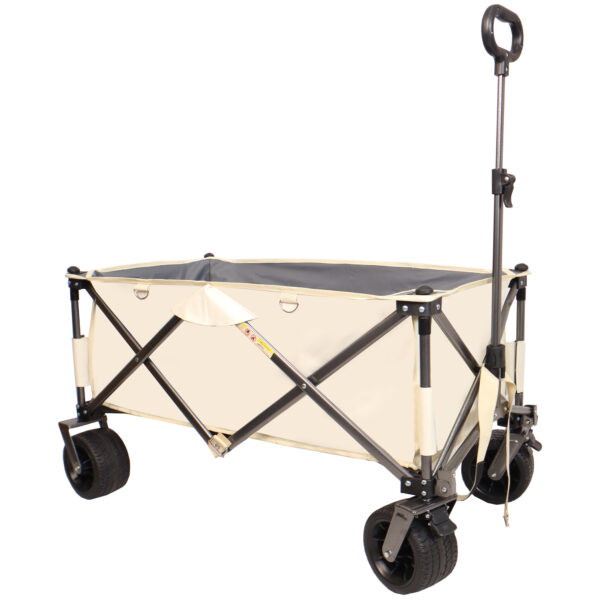 Folding Van, Heavy-duty Practical Beach Cart For Sand, With Large Wheels, Adjustable Handles And Drink Holders, Suitable For Shopping, Camping, Gardening And The Outdoors - Image 7