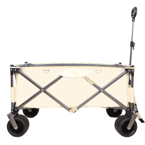 Folding Van, Heavy-duty Practical Beach Cart For Sand, With Large Wheels, Adjustable Handles And Drink Holders, Suitable For Shopping, Camping, Gardening And The Outdoors - Image 4