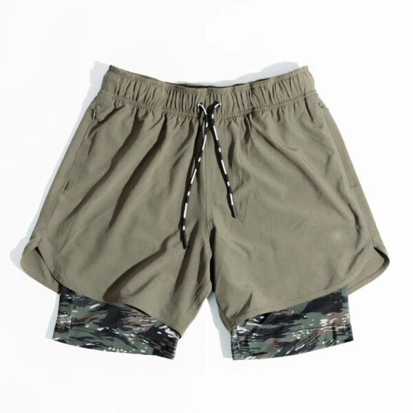 Outdoor Loose Zip Pocket Double Layer Gym Pants - Image 2