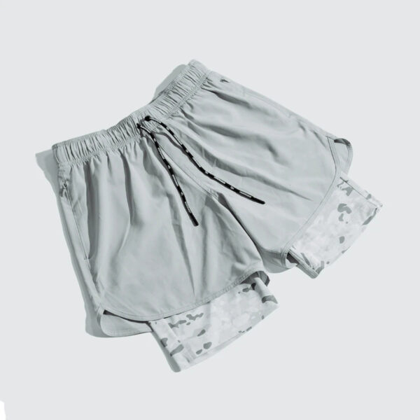 Outdoor Loose Zip Pocket Double Layer Gym Pants - Image 5
