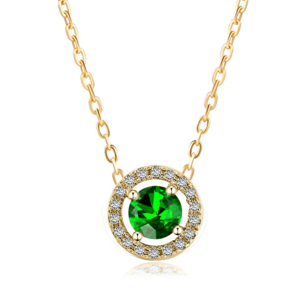 Women's Stylish Round Zircon Pendant Clavicle Chain - Image 2