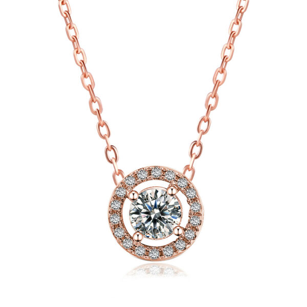 Women's Stylish Round Zircon Pendant Clavicle Chain - Image 3