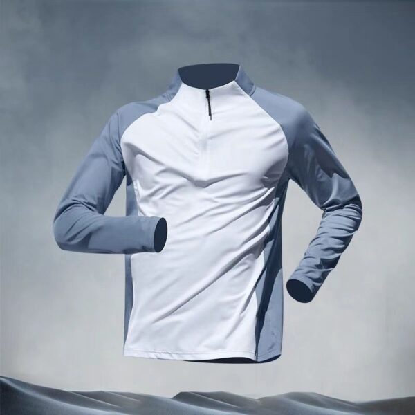 Half Zipper Training Wear Men's Quick Drying Clothes Long Sleeve Trousers Suit - Image 3