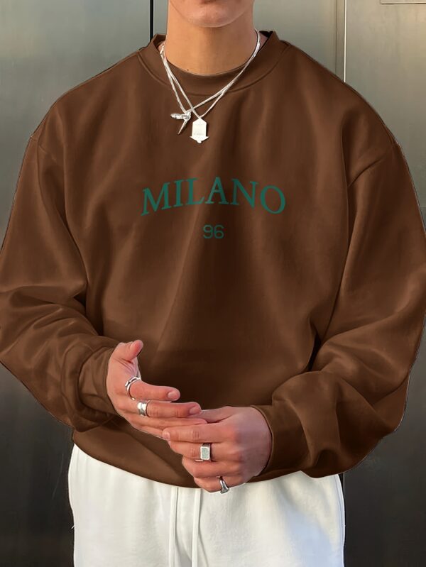 Men's Round-neck Sweater Casual Versatile Long Sleeves - Image 3