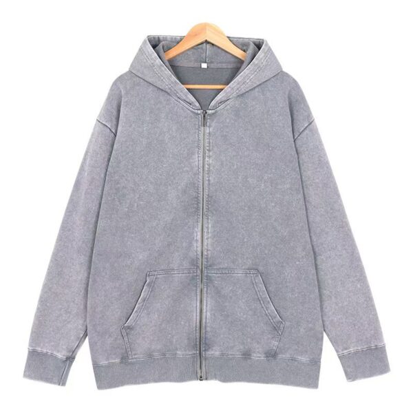 Men's Vintage Zipper Cardigan Casual Jacket - Image 3
