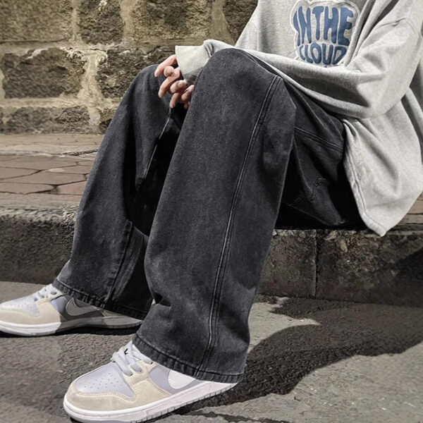 Men's Straight Loose American Design Jeans - Image 5