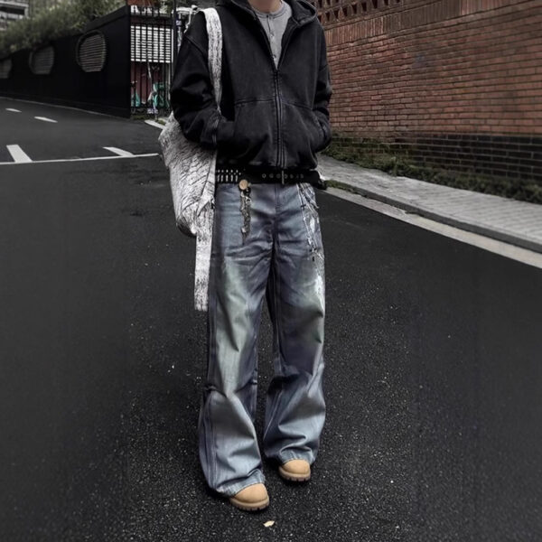 Men's Vintage Zipper Cardigan Casual Jacket - Image 8