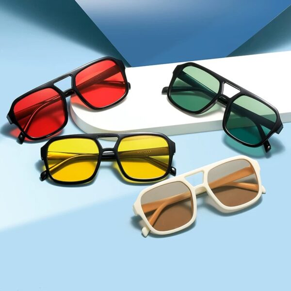 Personalized Retro UV-proof Double Beam Sunglasses
