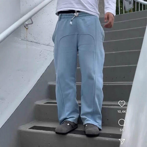 Men's Casual Stretch Rope Long Sweatpants - Image 7