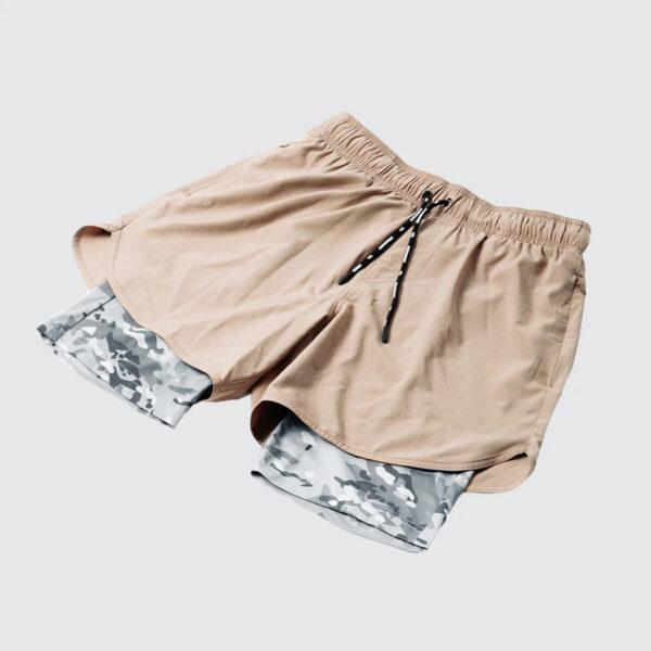 Outdoor Loose Zip Pocket Double Layer Gym Pants - Image 4